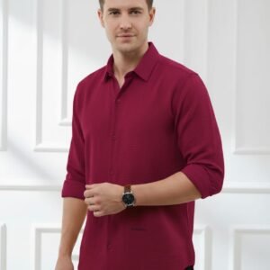 Wine Red Imported Italian Viscose (Plain Weave)