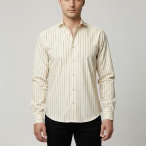 Classic Cream Stripe Shirt