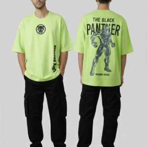 Green Puff Print Back Drop Shoulder T-Shirt