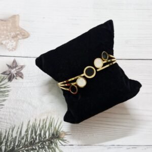 White & Black Round Bracelet